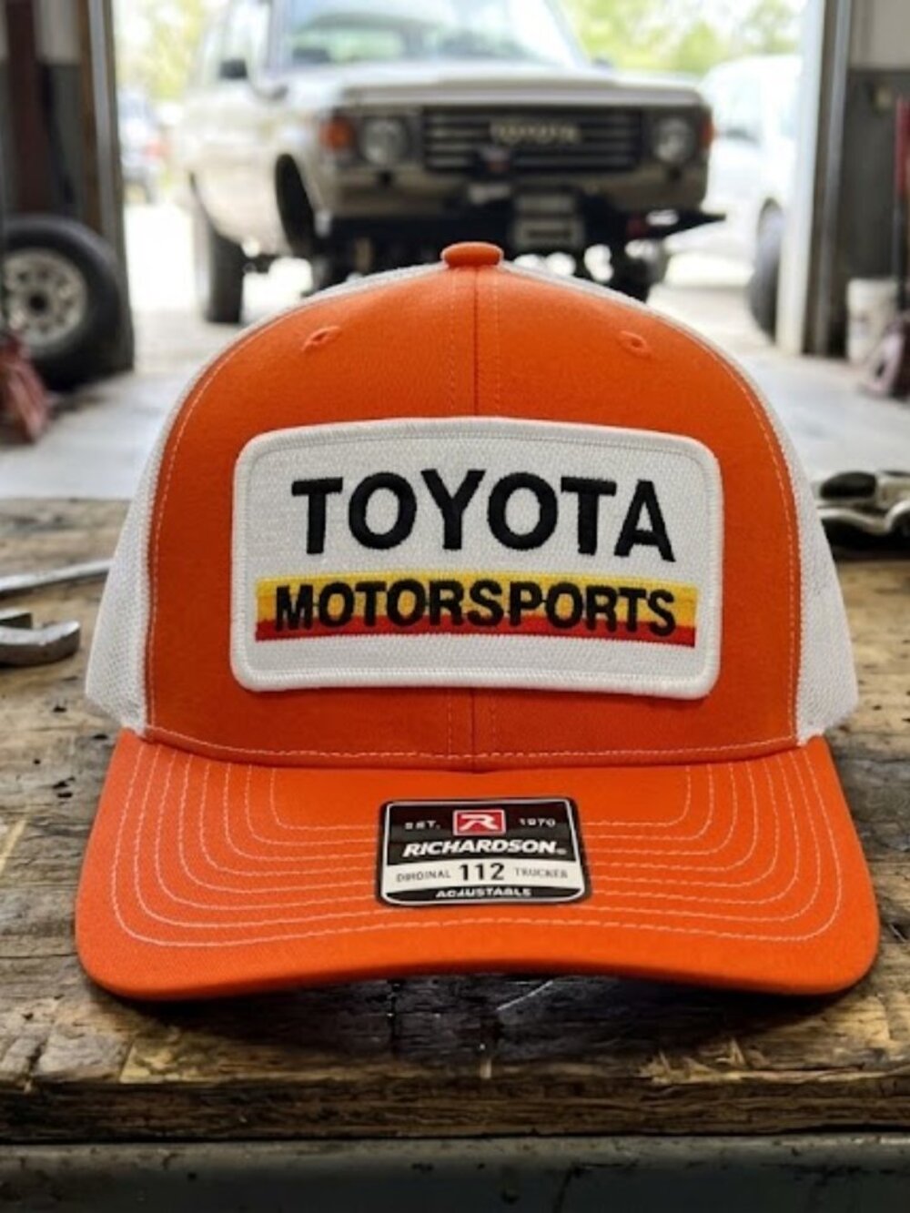 Vintage-Inspired Toyota Motorsports Hat TRD 4x4 Patch Richardson 112 Orange OS